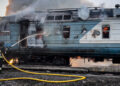 Удар російського дрона по потягу на Сумщині: рятувальники показали наслідки