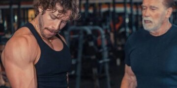 Арнольд Шварценеггер показався на тренуванні зі своїм позашлюбним сином (фото)