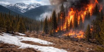 Вчені: низький рівень снігового покриву може призвести до сильніших лісових пожеж