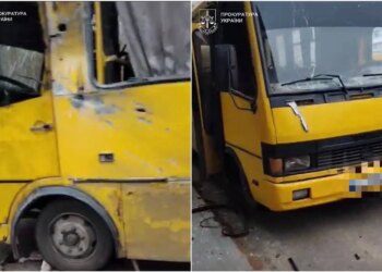 Російський дрон атакував маршрутку в Херсоні – 7 постраждалих