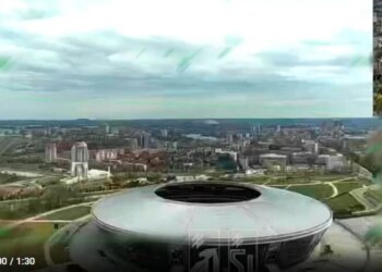 Донецьк як на долоні: українські дронарі показали, як нині виглядає «Донбас Арена» (відео)