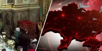 Атака на Тернопіль: віряни у церкві причащаються під час повітряної тривоги (відео)