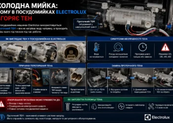 Холодна мийка: чому в посудомийках Electrolux згорає ТЕН